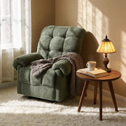 Overstuffed Recliner Chair with Adjustable Backrest & Footrest