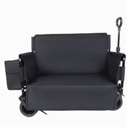 Folding Wagon Cart with Bench Seat – 500lb Capacity, 180L