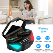 Wireless TWS 5.0 Earbuds Headphone in-Ear Earphone Headset with Charging Case Waterproof Low Latency Game Mode