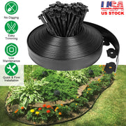 32.8FT Non-Digging Plastic Garden Edging Kit Plastic Garden Border with 30 Spikes 2In Tall Border Edging for Garden Lawn Yard Flower Beds