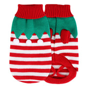Pet Christmas Turtleneck Sweater Dog Cat Christmas Clothes Snowman Stripes Costume Winter Holiday Sweater for Small Medium Kitten Puppy Cats Dogs