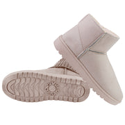Women's Women's Snow Boots Suede Mid-Calf Boot Shoe Short Plush Warm Lining Shoes with  Anti-Slip Rubber Base Knitting Design