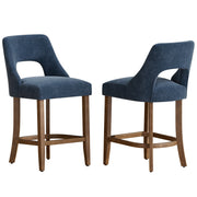 Counter Height Bar Stools Set of 2 with Cutout Back