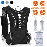 Sport Hydration Vest Running Backpack with 15oz 50oz Water Bladder Adjustable Strap Storage Bag for Trail Running Marathon Race Hiking