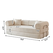 78.8" Convertible Floor Sofa Bed with High Density Foam