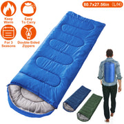 3-Season Sleeping Bag for Adults with Carry Bag 32-50°F