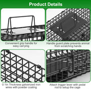 32in 2 Door Live Animal Cage Trap For Animals Under 12LBS Easy To Setup Humane Galvanized Iron Trap Cage For Rabbits Groundhogs Skunk Opossums Nutria