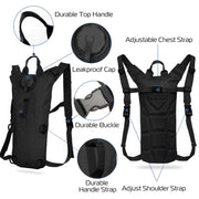 iMounTEK Tactical Hydration Pack 3L Water Bladder Adjustable Water Drink Backpack for Hiking Cycling Climbing Running