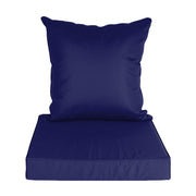 Outdoor Seat Cushion Set Waterproof Patio Furniture Cushion and Back Pillow Fade Resistant Deep SeatÊSet Chair Pad with Removable Cover for Chair Sofa