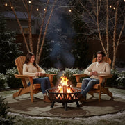 Folding Adirondack Chairs Set of 2 - Hemlock Wood Outdoor Seating