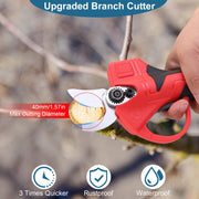Cordless Electric Pruning Shears 21V with 2 Batteries