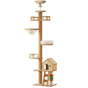 Floor-to-Ceiling Cat Tree with Adjustable Height & Sisal Post