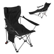 Reclining Camping Chair with Footrest – 4-Position Adjustable