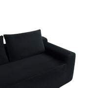 Cloud L-Shaped Corduroy Sectional Sofa with Chaise Lounge