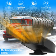 12V 150W Portable Car Heater Heating Fan 2 in 1 Defroster Defogger Demister Windshield Heater Automotive Cooling Fan with 360¡Rotating Base