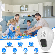 2 Pack Pest Control Device for Mosquitoes Cockroaches Rats Plug In Ultrasonic Insect Repellent Indoor for Bedroom Garage Warehouse Office