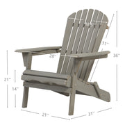Folding Adirondack Chairs Set of 2 - Hemlock Wood Outdoor Seating