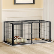 48.2" Indoor Dog Kennel with PVC Top Cover and Flexible Door