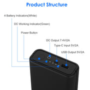 20000mAh Heated Clothing Power Bank – 7.4V Battery Pack