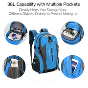 36L Waterproof Hiking Backpack with Ergonomic Design