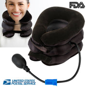 Inflatable Cervical Neck Traction Pillow Neck Shoulder Spine Alignment Pump Travel Support Pillow Inflatable Spinal Decompression Pillow