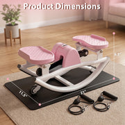 Compact Swing Stepper with Resistance Bands & LCD Monitor