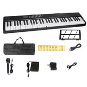 61Keys Foldable Electronic Piano Keyboard With Micro Audio Sustain Pedal Music Stand Storage Bag Portable Wireless MiDi Connection Keyboard For Beginn