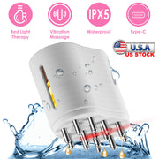 2 IN 1 Electric Scalp Massager And Hair Oil Applicator For Essential Oil Hair Growth Treatment Type-C Rechargeable IPX5 Waterproof Red Light Therapy V