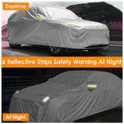 Waterproof Car Cover with Reflective Strips & UV Protection