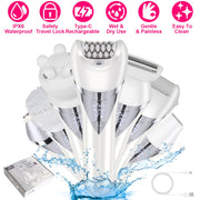 7 In 1 Electric Razor for Women Lady Hair Removal Epilators for Leg Face Arm Bikini Armpit Public Hairs IPX6 Wet and Dry Use Cordless Rechargeable Who