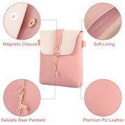 Women Girl Small Crossbody Bags PU Leather Messenger Bags Waterproof Clutch Purse Phone Wallet Pocket Pouch Satchel
