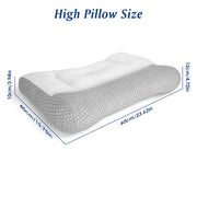 Ergonomic Bed Pillow with Dual Height Design & Breathable Mesh